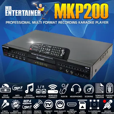 £179.99 • Buy Mr Entertainer MKP200 Pro CDG/DVD Karaoke Machine Player + 1000 SONGS!