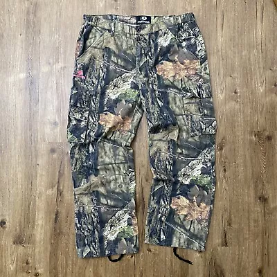 VTG Mens Baggy Wide Leg Mossy Oak XXL Cargos Real Tree Camo Pants 38/40W Hunting • $30