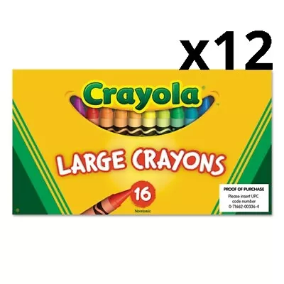 Large Crayons 16 Colors/Box Pack Of 12 • $57.99