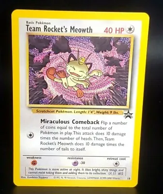 Team Rocket's Meowth #18 - Black Star Promo - WoTC Pokemon Card - Near Mint (NM) • $9.99