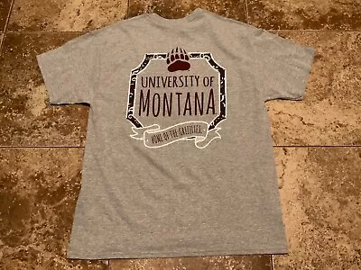University Of Montana Grizzlies Graphic T-shirt ( Mens Large ) Gray Preowned  • $14.39