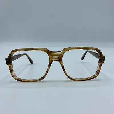 Vintage 80s 90s EyeGlass Frames Brown Tortoise Square 58-18-145/150 • $20