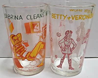 Set Of Two 1971-1973 Archie Comics Welch's Jelly Jam Jar Glasses • $10