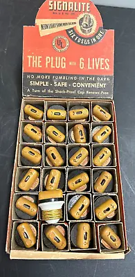 Vintage General Store Countertop Display Nos Signalite The Plug With 6 Lives • $55