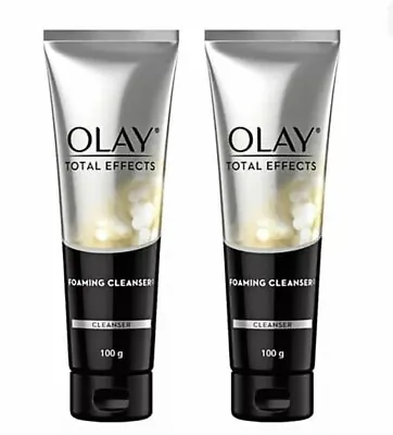 $35.50 • Buy Olay Total Effects Foaming Face Cleanser Cleans Pores Makeup & Oil 100gr Lot X 2