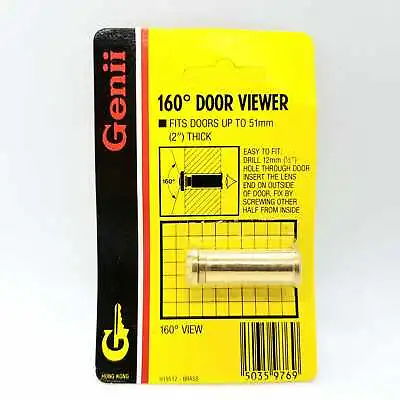 £5.99 • Buy Adjustable Security Door Viewer Wide Angle 160 Brass Spy Peep Hole Up To 51mm