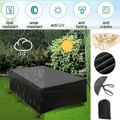 Heavy Duty Waterproof Garden Patio Furniture Cover For Rattan Table Sofa Outdoor • £18.69