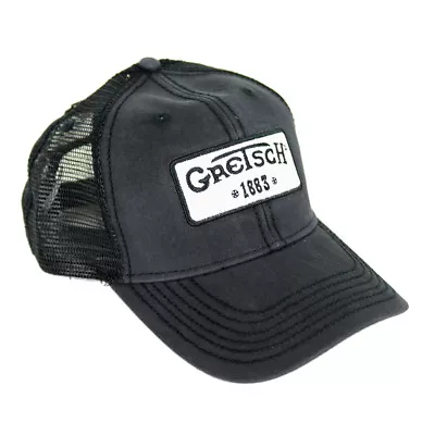 Gretsch Trucker Hat Black Mesh With Vintage 1883 Logo Patch • $24.99