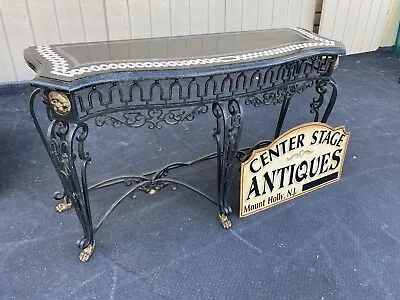 64895 Marble Top MAITLAND SMITH ?? Console Table Sideboard Server With Lion Face • $775