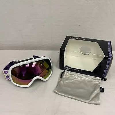 VonZippe Skylab Snow Sport Goggles White Gloss Frame W/ Bronze Pink Chrome Lens • $75