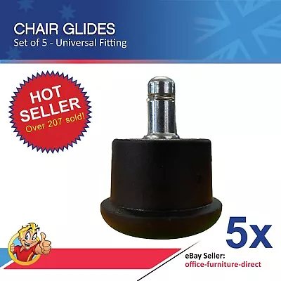 Chair Glide Office Fixed Glides Universal Glider Fit Most Chairs Legs Bases X5 • $19