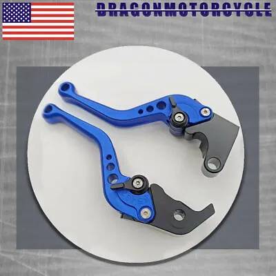 CNC Adjustable Short Levers Handle Fit For KAWASAKI ZX6R 07-16 ZX10R 06-15 BLUE • $24.91