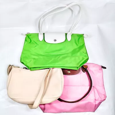 Longchamp Tote Bag 3 Pieces Set Shoulder Bag  Leather Nylon Leather 3351779 • $1.25