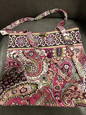 Vera Bradley Very Berry Paisley Villager Tote Handbag Purse Bag Retired • $25