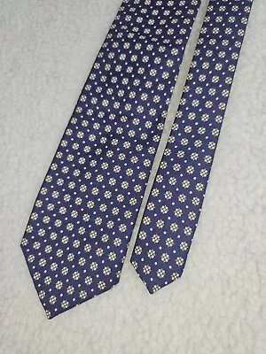 Mark Of California Mens Tie Polyester Blue Geometric Print Made In USA 3 Wx55 L • $5.88