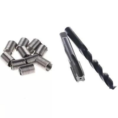 M10 X 1.25 Thread Repair Kit Stainless Steel Helical Insert Helicoil Drill + Tap • $25.50