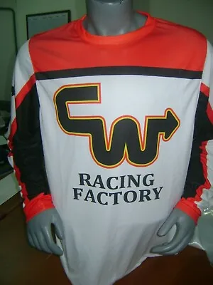 Cw Old School Bike Jersey Classic Bmx Jersey Race Bike Shirt Bmx Vintage Xxl Whi • $55