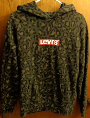 Levis Pullover Green Camo Leopard Print Hoodie Women S • $19.99