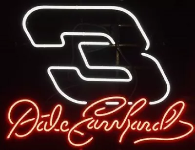 Nascar #3 Dale Drag Racing Car 24 X20  Neon Light Sign Lamp Wall Decor Display • $211.49