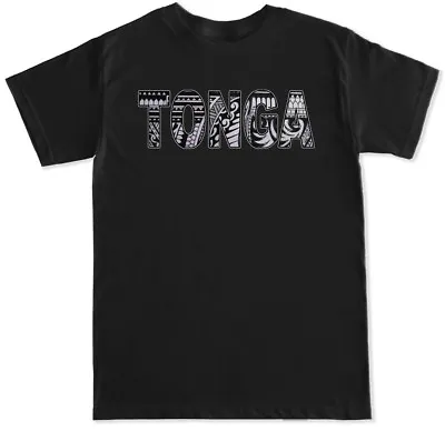 Tonga Tattoo Tribe Men's Black T Shirt • $16.99