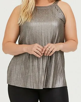 Torrid Pleated Goddess Tank Gold 4X #02135 • $24.15