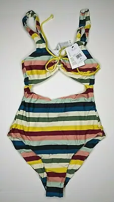 Volcom Rainbow Slight One-Piece Swimsuit Multi Women's XS • $41.90