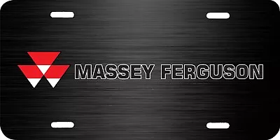 Massey Ferguson Tractor Logo Black Brushed Steel Look License Plate Car Tag • $19.95