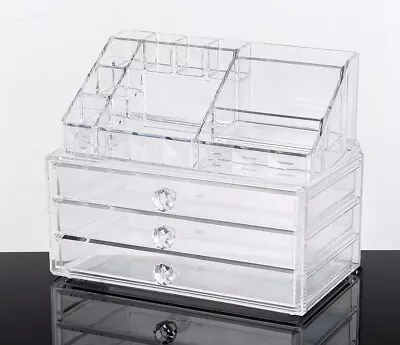 Clear Cosmetic Makeup/Jewelery Display Organiser/Storage 2 Drawer. Storage.  • £9.99