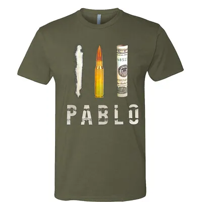 $16.95 • Buy Pablo Escobar Bullet Money T Shirt Funny Cocaine Narcos Mafia Colombia Cartel
