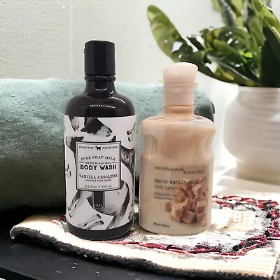 Bath & Body Works PLEASURES Warm Vanilla Sugar Body Lotion + Beekman Body Wash • £21.23