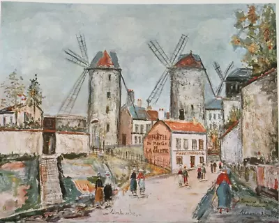 Windmills Of Montmartre By Maurice Utrillo - Print 1959 • $10.04