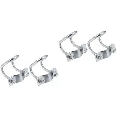 4 Pcs Buckle Iron Table Clamp Galvanized Steel Clip Wire Tube Hose Clamps • £19.49