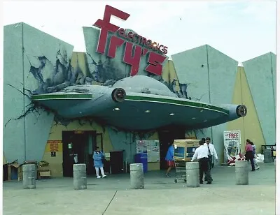 LOT 2: 8 X 10 Color Photo Of Flying Saucer In FRY'S ELECTRONICS Building. • $15