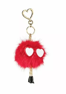 New Red Cute Victoria's Secret Pom Pom Charm Keychain Plush Charm And Key Holder • $15.95