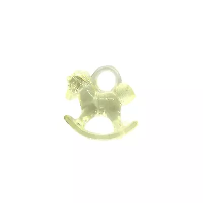 20 X Yellow Lemon Plastic Rocking Horse Charm Baby Shower Dummy Clips Favour Gif • £3.45