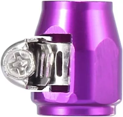 6AN Hex Hose Finisher Clamp Screw Band Hose End Cover Fitting Purple • $0.99