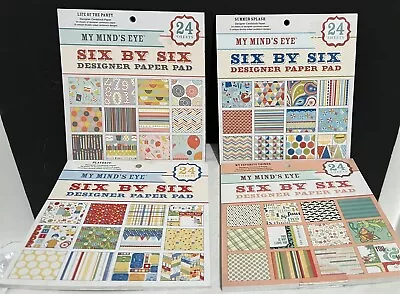 My Minds Eye Scrapbook Paper Pads Packs 6x6 Lot Of 4 • $29.99