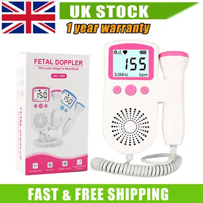Fetal Doppler Detector Baby Heart Beat Rate Probe Prenatal Monitor P3 Ultrasonic • £15.59