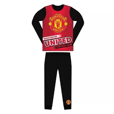 Boys Official Manchester United Manchester City FC Pyjamas Man Utd PJs Age 4-11Y • £7.99