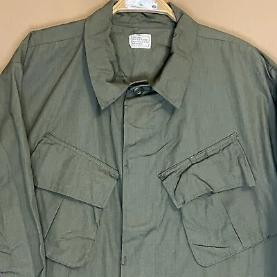 Vintage OG 107 Slant Pocket Coat Jacket Large Long Ripstop Jungle 1969 Vietnam • $200