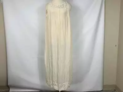 Vintage Champagne Satin Women's Nightgown • $6.86