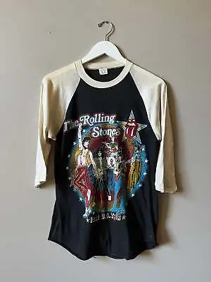 VINTAGE RARE! 1980s 1981  TATTOO YOU' THE ROLLING STONES 3/4 SLEEVE TOUR T SHIRT • $15.50