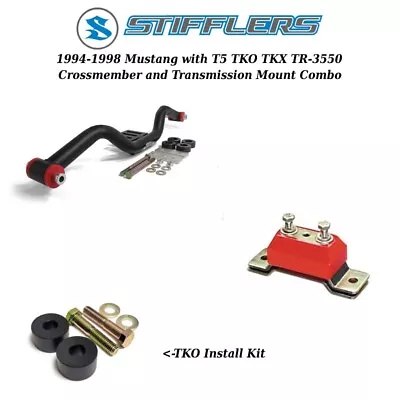 1994-1998 Mustang Stifflers Transmission Crossmember & Mount T5 TKO TKX TR-3550 • $252.85