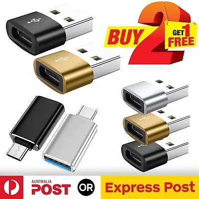 USB Male To USB C Type C Female IPhone Charging Port Adapter Fast Converter OTG • $4.80