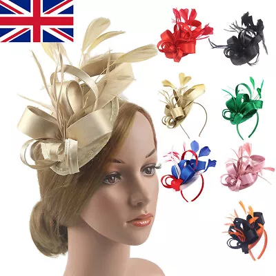 Bridal Women Hair Clip Headband Mini Top Hat Wedding Fascinator Royal Ascot Race • £8.39