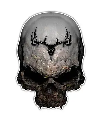 12 Inch Camouflage Skull Decal - Archery Hunting Sticker For Mathews Hoyt PSE • $14.99