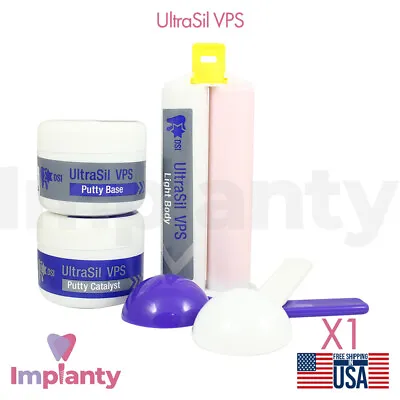 DSI UltraSil Putty VPS Impression Material Base Set Dental 100g Putty+ 50ml Wash • $25.90