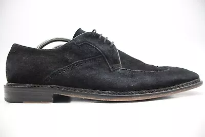 Mezlan Black Suede Wingtip Oxford  Men's Size 10.5 M Lace Up Shoes 95067 • $69.95