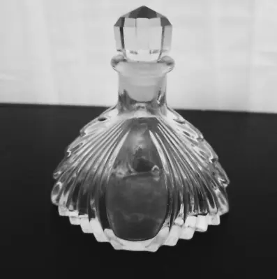 Vintage Multi-Facet Cut Crystal Perfume Bottle With Stopper • $35