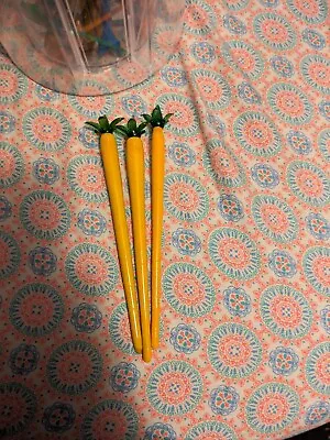 Vintage Carrots Glass Swizzle Sticks Stir Cocktail Stirrers Barware • $9.99